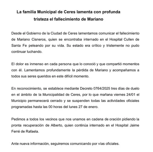comunicado mariano cisneros