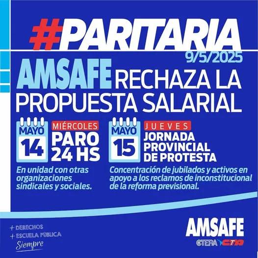 amsafe paro 14 de mayo