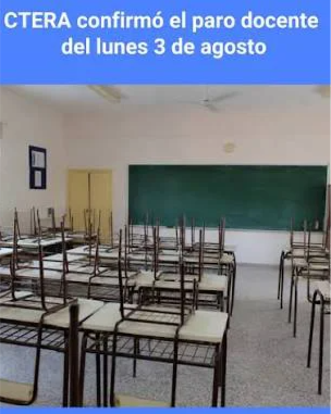 paro docente . sillas mesas