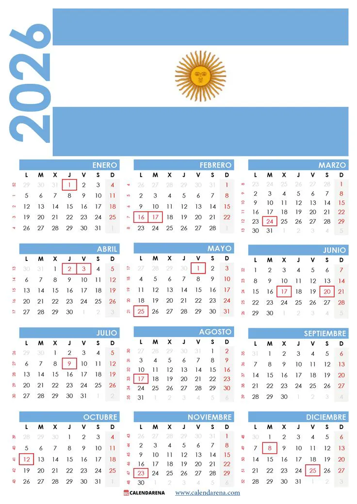calendario 2026