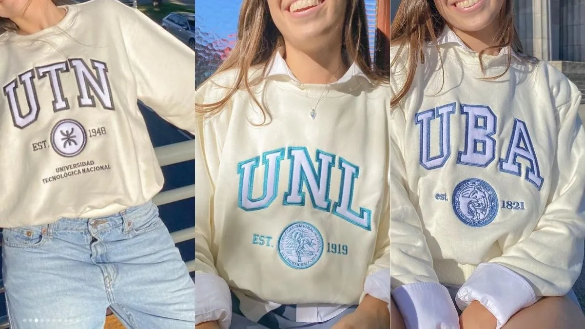 Locura por buzos con nombres de universidades Argentinas un emprendimiento se viralizo y colapsaron la pagina de pedidos