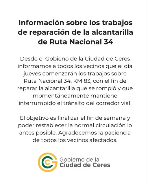 reparacion ruta 34