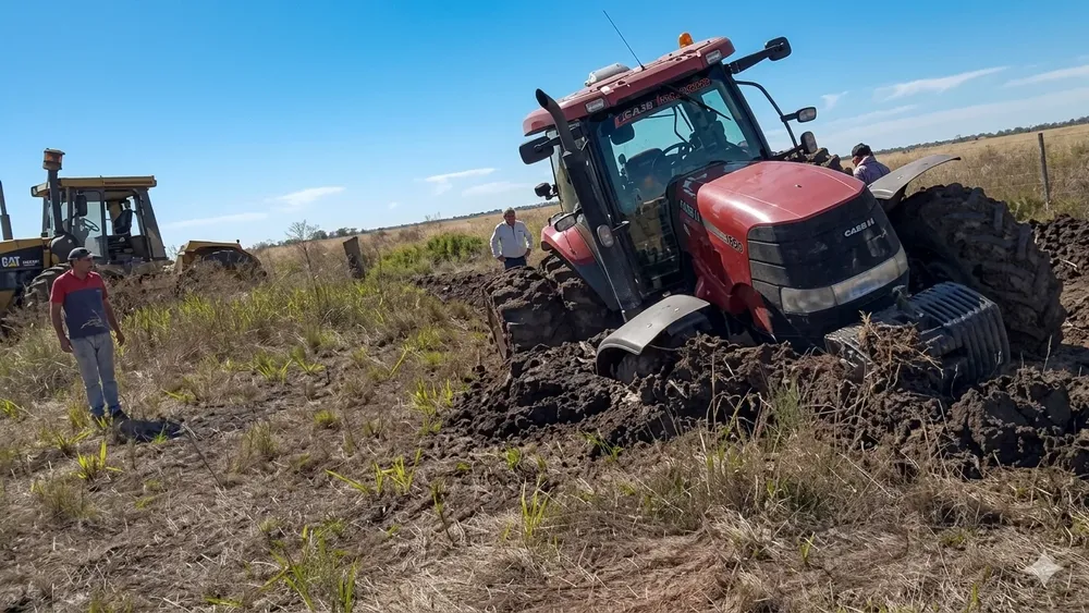 tractor empantanado